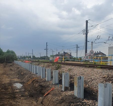 retaining sheet piling walls