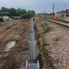 retaining sheet piling walls