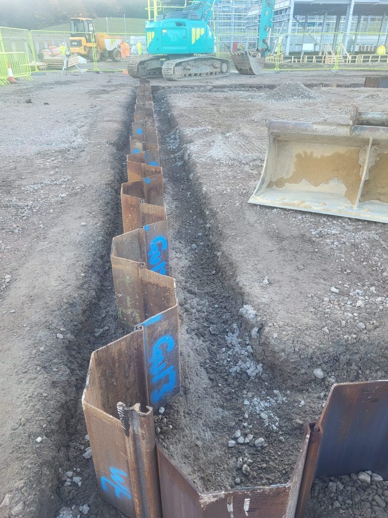 excavation and sheet piling