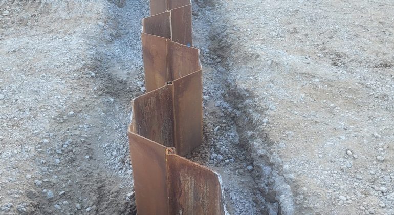 excavation and sheet piling